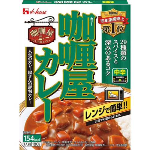 하우스식품 카레 가게의 카레 중간 매운맛 180g