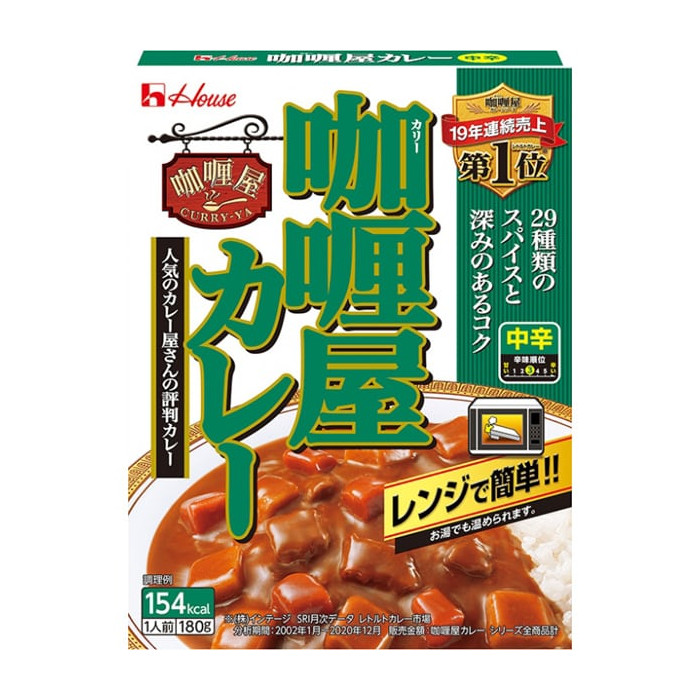 하우스식품 카레 가게의 카레 중간 매운맛 180g