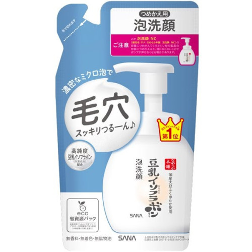 나메라카혼포 사나 두유 이소플라본 약용 거품 세안제 리필 180ml