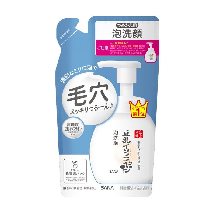 나메라카혼포 사나 두유 이소플라본 약용 거품 세안제 리필 180ml