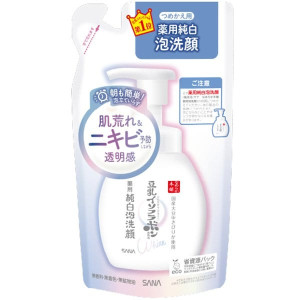 나메라카혼포 사나 약용 여드름 예방 순백 거품세안제 리필 180ml