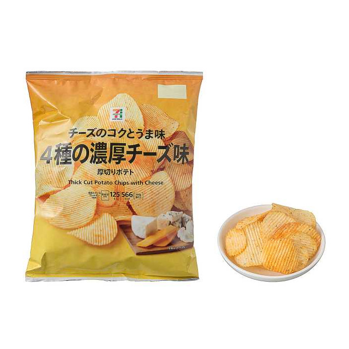 세븐일레븐 프리미엄 두꺼운 감자 4종류의 진한 치즈 맛