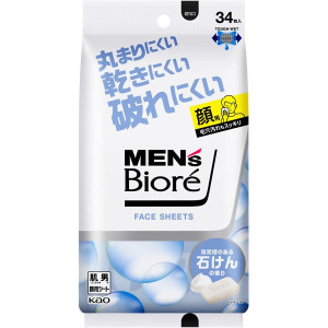 멘즈 비오레 페이스시트 상쾌한 비누향 34매