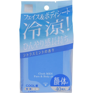 Clesh MEN 페이스&바디시트 시트러스민트향 40매입