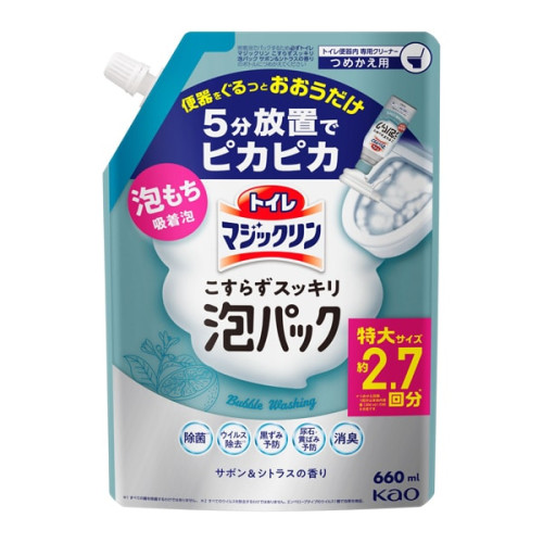 화장실 매직크린 거품팩 시트러스 사본향 리필 660ml