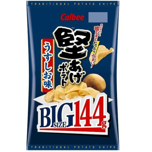 카루비 단단한 감자칩 BIG 엷은 소금맛 144g