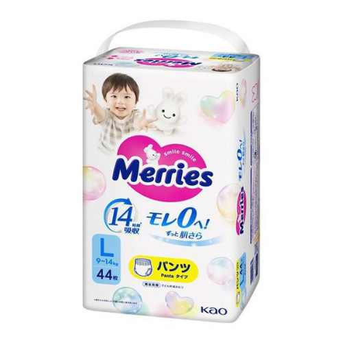 메리즈 에어스루 팬티형 기저귀 L사이즈 44매 (9~14kg)