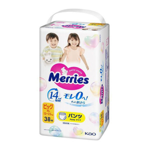 메리즈 에어스루 팬티형 기저귀 빅사이즈 38매 (12~22kg)