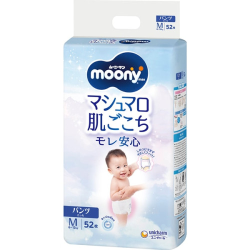 무니맨 터치 팬티형 기저귀 M사이즈 52매 (6~12kg)