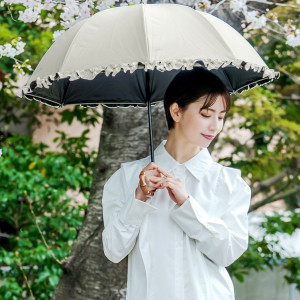 Rose Blanc 100% 차광 로사블랑 쇼트 프릴 2f1 고급 양산