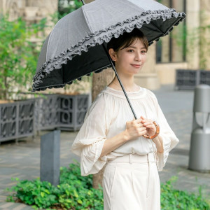 Rose Blanc 100% 차광 로사블랑 쇼트 더블 프릴 덩거리 2f2-d 고급 양산