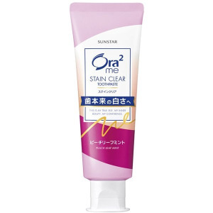 썬스타 Ora2 me 스테인 클리어 치약 피치 리프 민트 130g