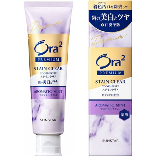 썬스타 Ora2 PREMIUM 스테인 클리어 치약 아로마틱 민트 100g