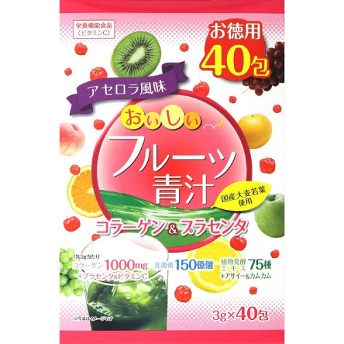 맛있는 과일 청즙 콜라겐＆플라센타 40포 120g