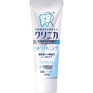 클리니카 어드밴티지 +화이트닝 치약 클리어민트 고농도 불소 배합 (1450ppm) 130g